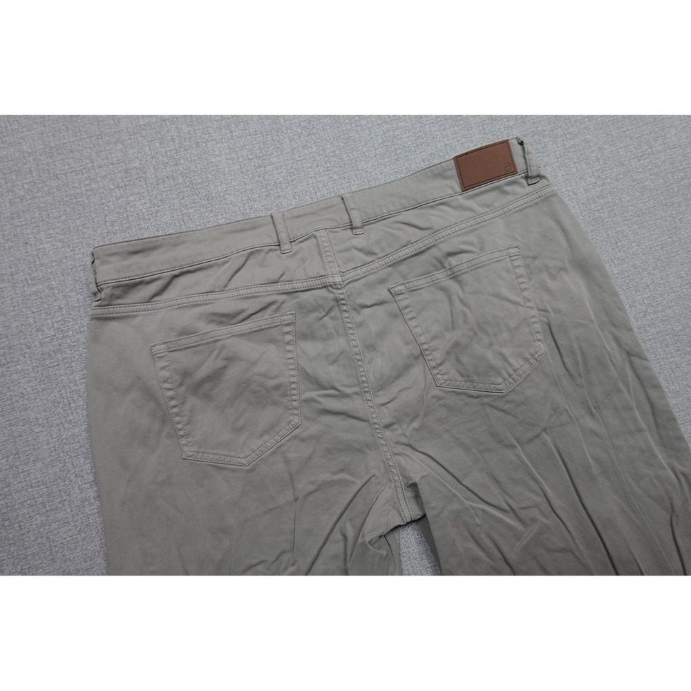 Peter Millar Signature Sateen Chino Pants Mens 40x30 Gray Classic Fit Stretch